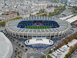 Parc des Princes stadium in Paris before PSG vs Bayern Munich UCL semi-final